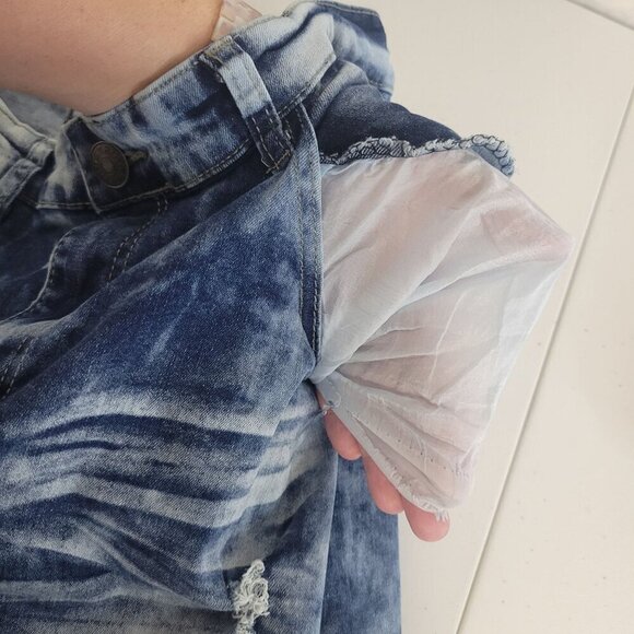 R GSTR Acid Wash Jeans Mens (Actual 33x30) Stretch Distressed Grunge Streetwear - Picture 2 of 13